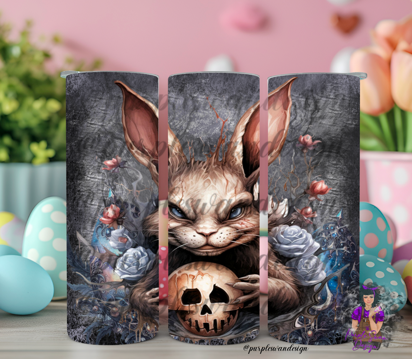 Gothic bunny 20 oz tumbler